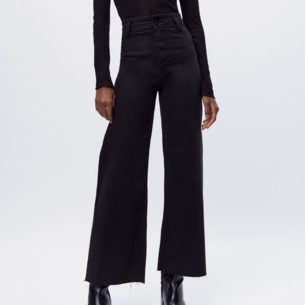 ZARA women marine straight leg pants